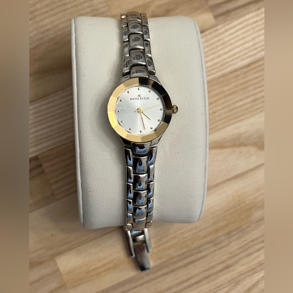 Anne Klein Ladies Watch Two Tone Gold Tone Quartz Silver Dial - Picture 3 of 9